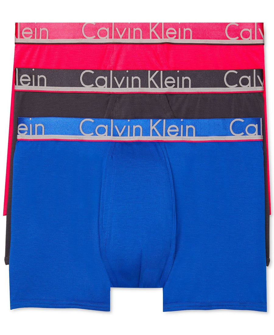 Calvin Klein Comfort Microfiber Trunk 3 Pack Pink/Black/Blue