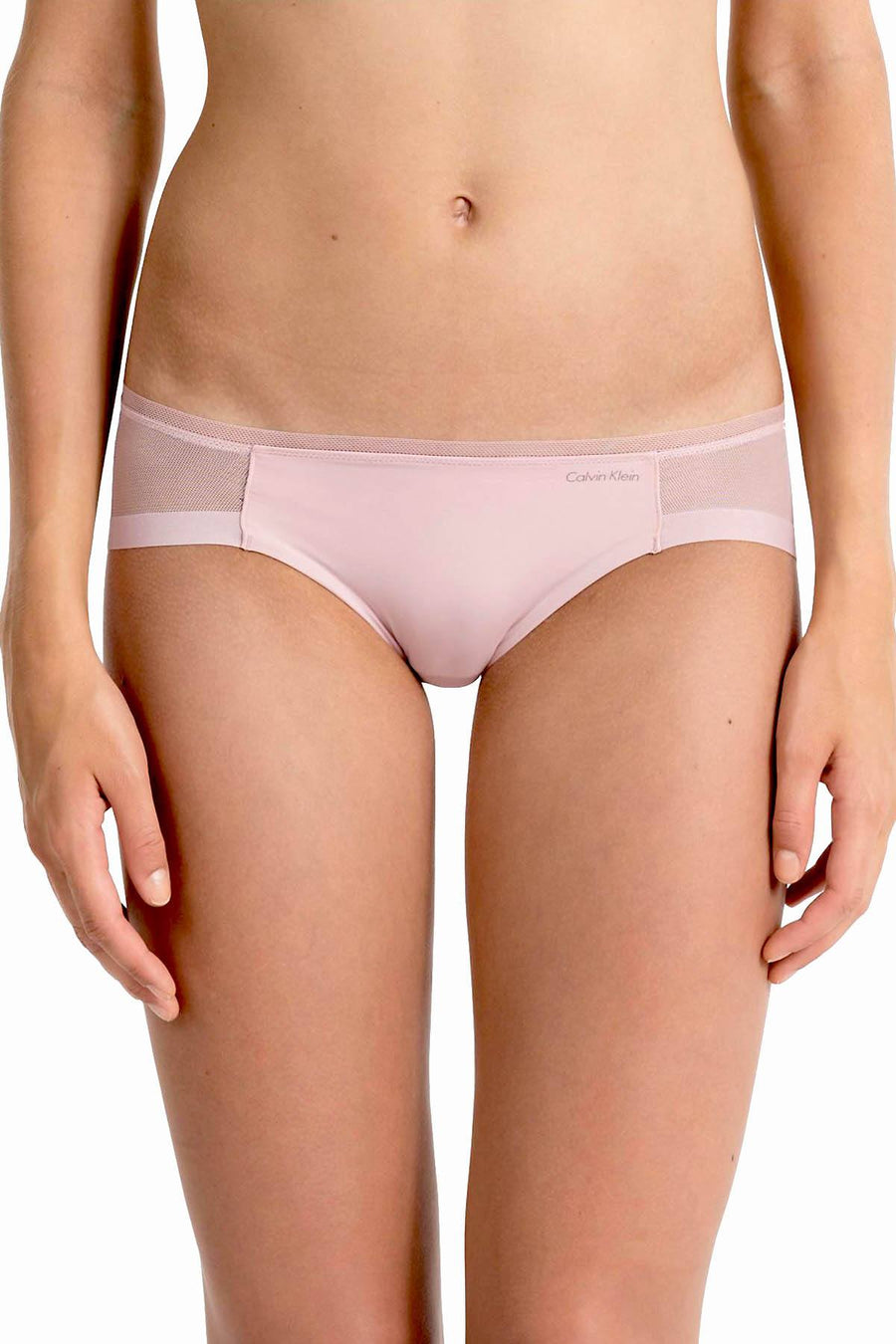 Calvin Klein Connected-Pink Sculpted Mesh-Panel Bikini Brief