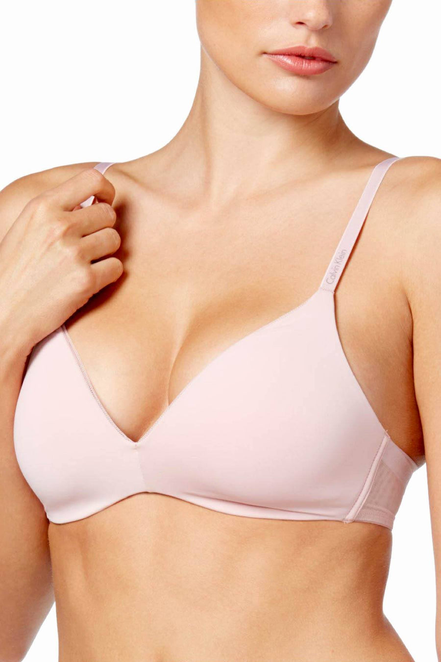Calvin Klein Connected-Pink Sculpted Wireless Triangle Bralette