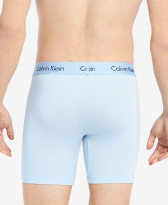Calvin Klein Cotton Stretch Boxer Briefs 3-pack Blue Stripe/lt Blue/drk Blue