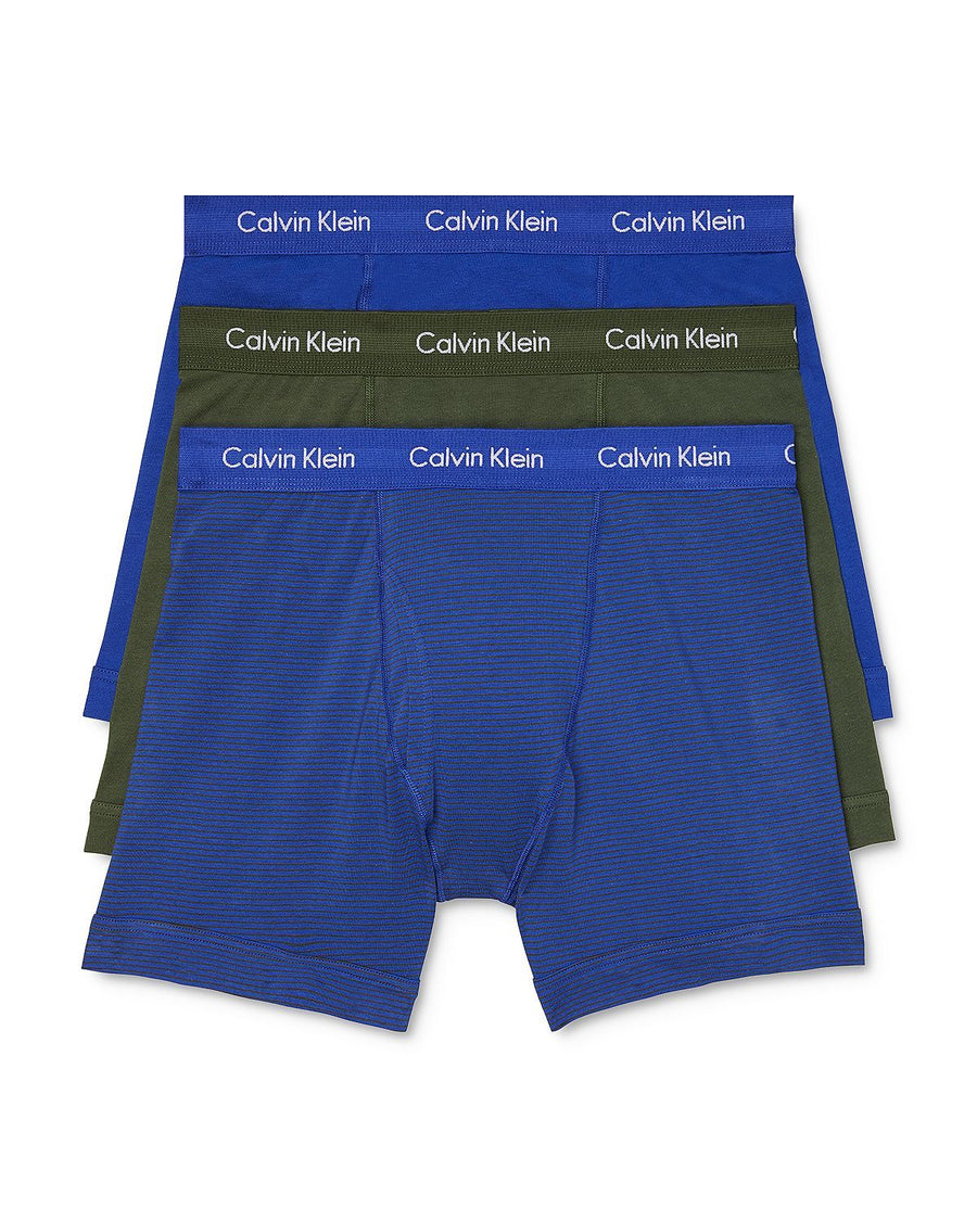 Calvin Klein Cotton Stretch Boxer Briefs Pack Of 3 Blue/Gray