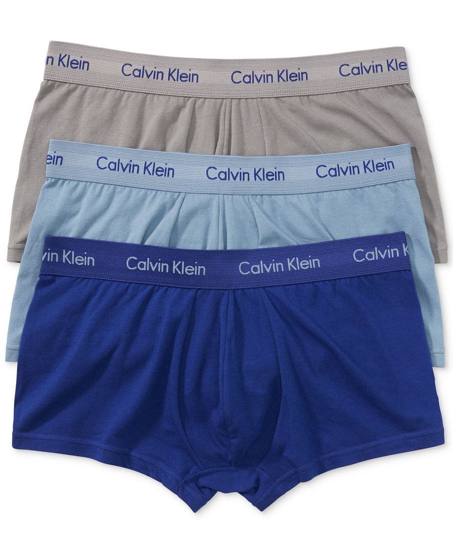 Calvin Klein Cotton Stretch Low-rise Trunks 3-pack Nu2664 Sky / Blue / Steel