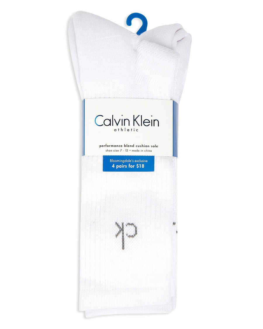 Calvin Klein Crew Socks Pack Of 4 White