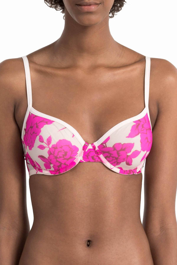 Calvin Klein Darling-Rose Sheer Marquisette Lightly-Lined Demi Bra