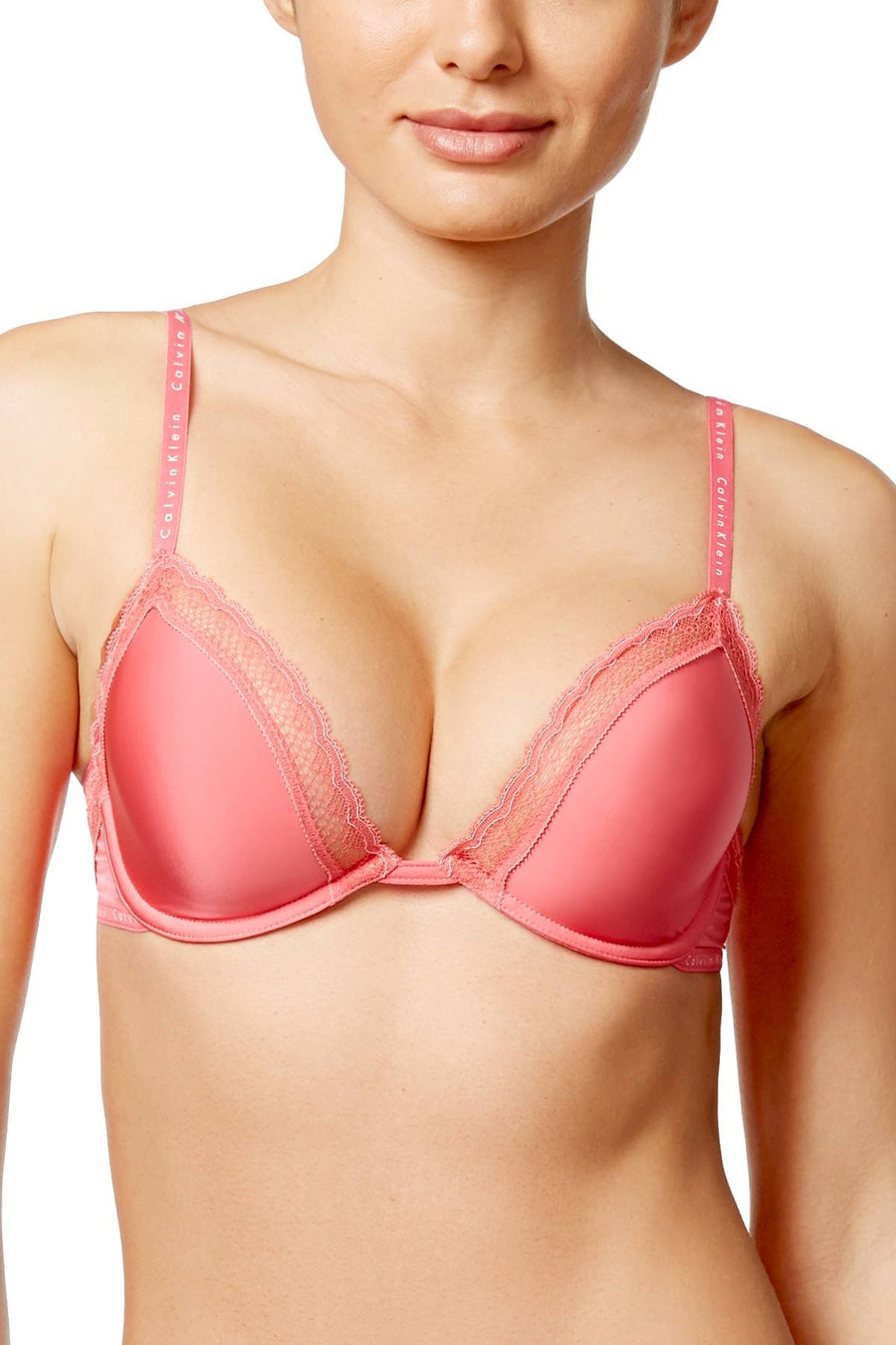 Calvin Klein Desert-Sunset Signature Lace-Trim Bra