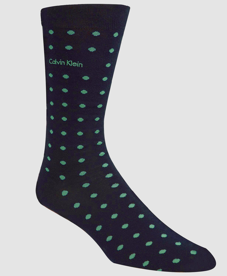 Calvin Klein Dot Dress Socks Peacoat