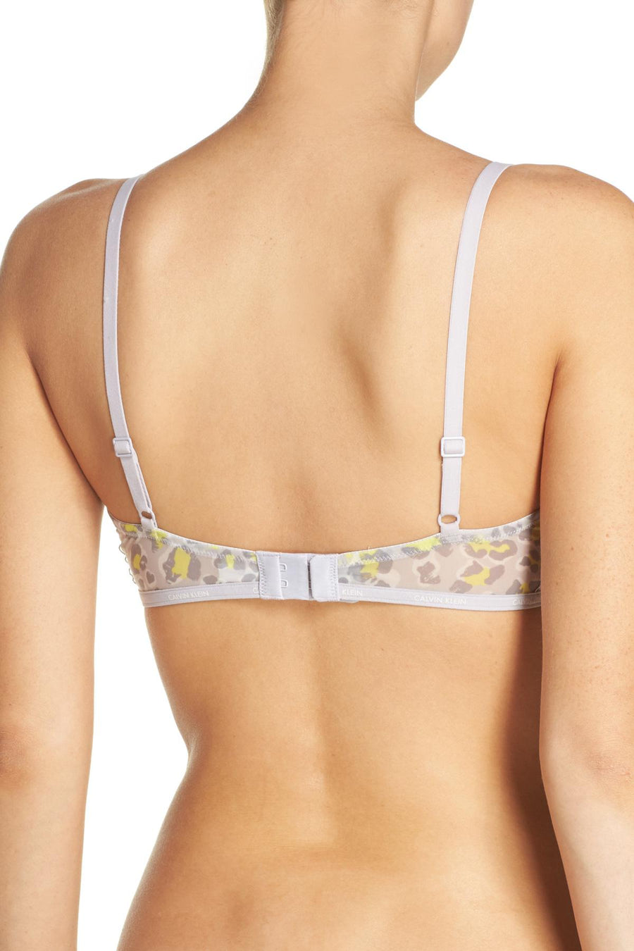 Calvin Klein Dynamical-Leopard Sheer Marquisette Lace-Trim Bralette