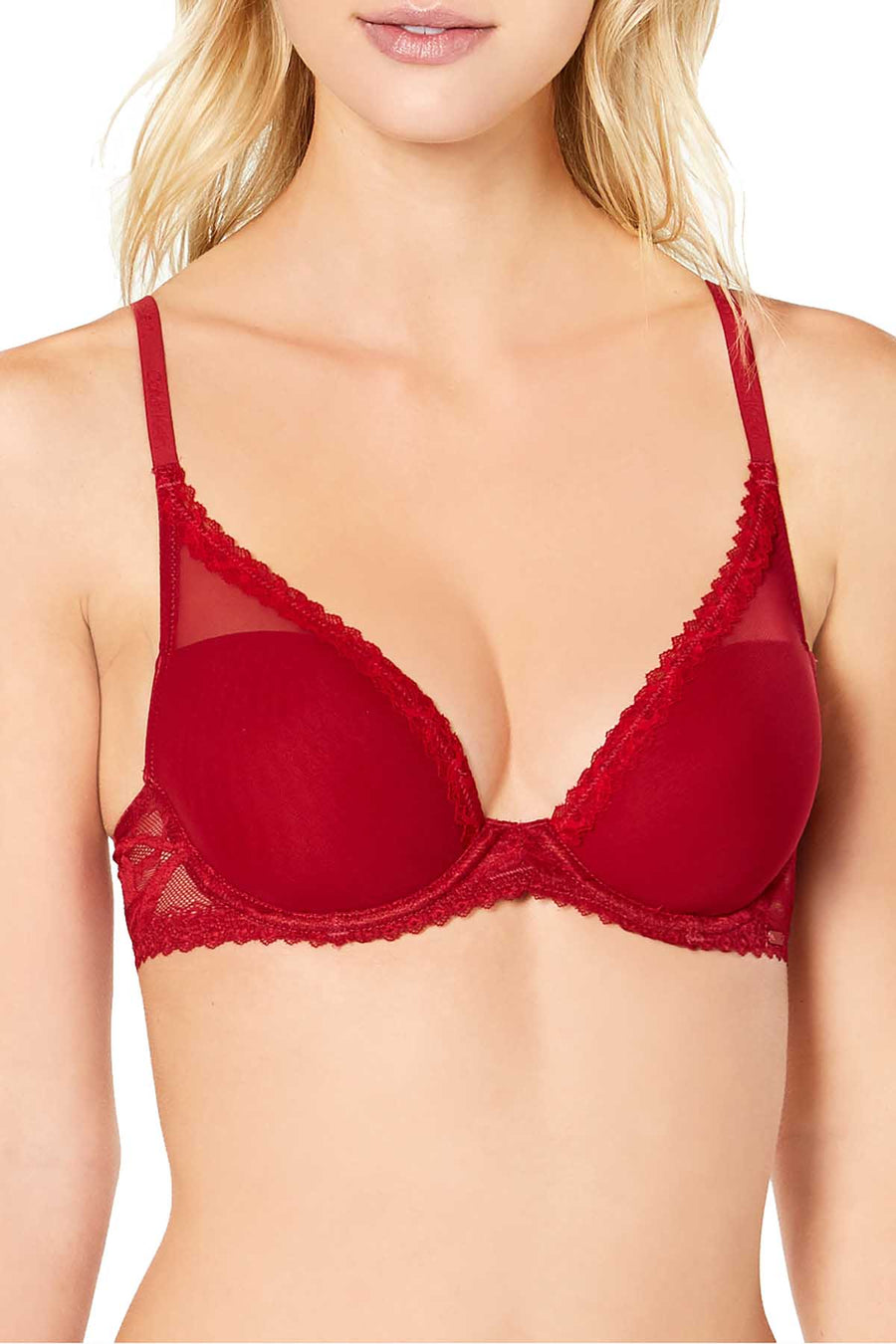 Calvin Klein Ember Blaze Lightly Lined Memory Foam Plunge Bra