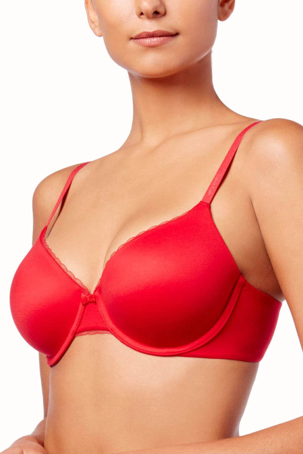 Calvin Klein Empower-Red Full-Coverage Scallop-Trim Bra