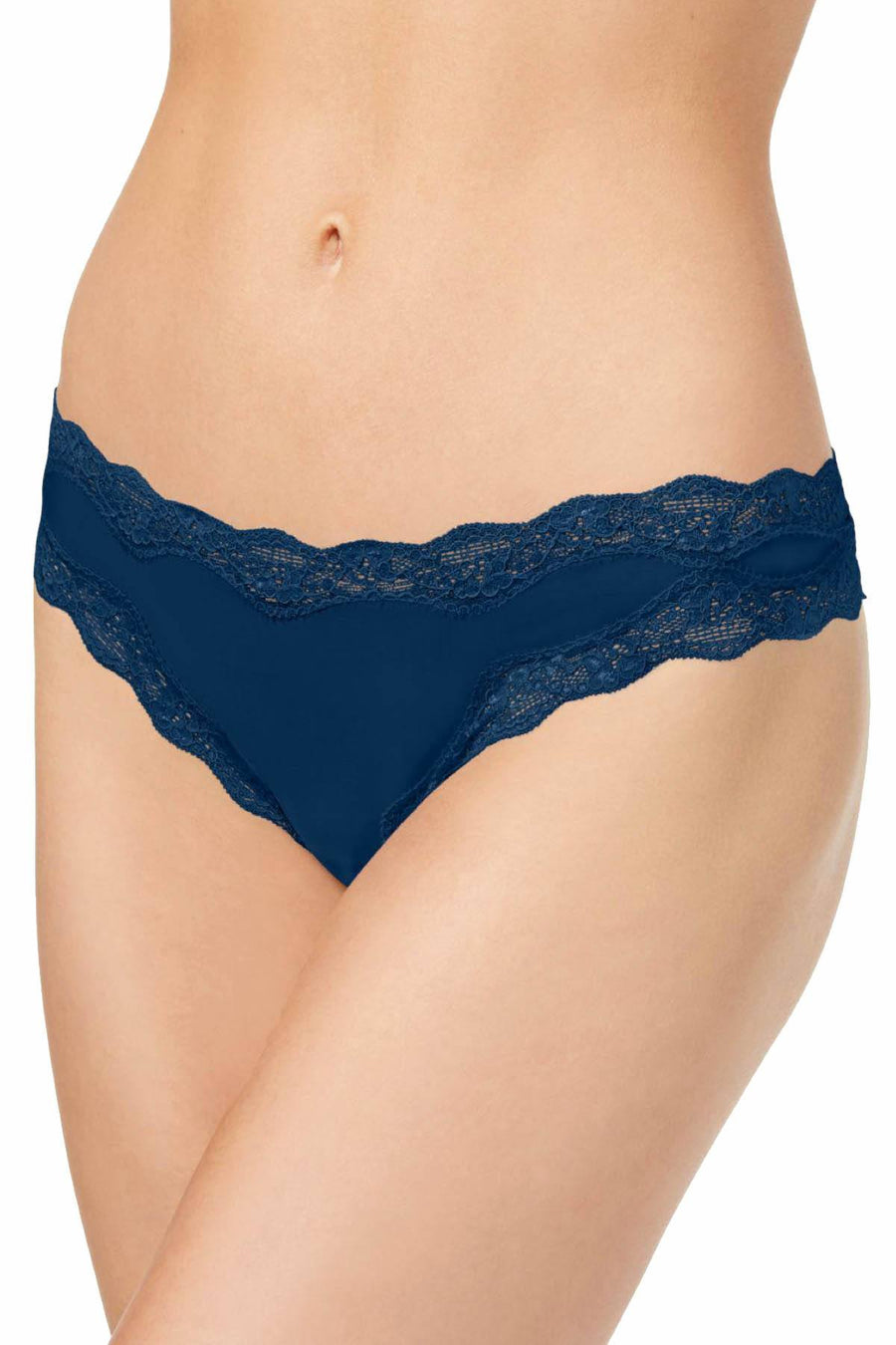 Calvin Klein Flux-Navy Croquette Lace Thong