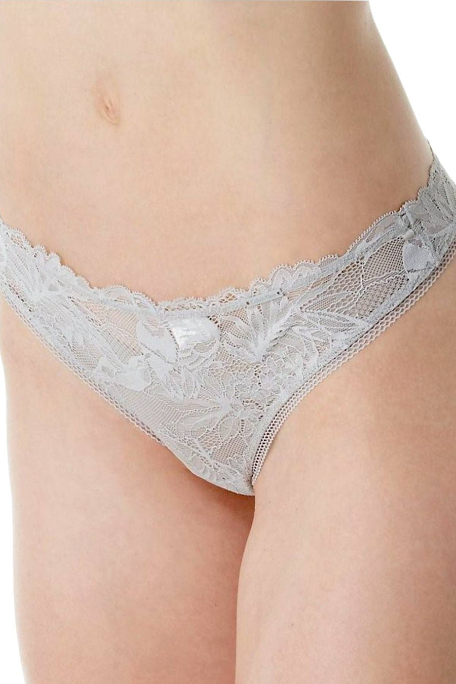 Calvin Klein Gaze-Grey Bird Lace Thong