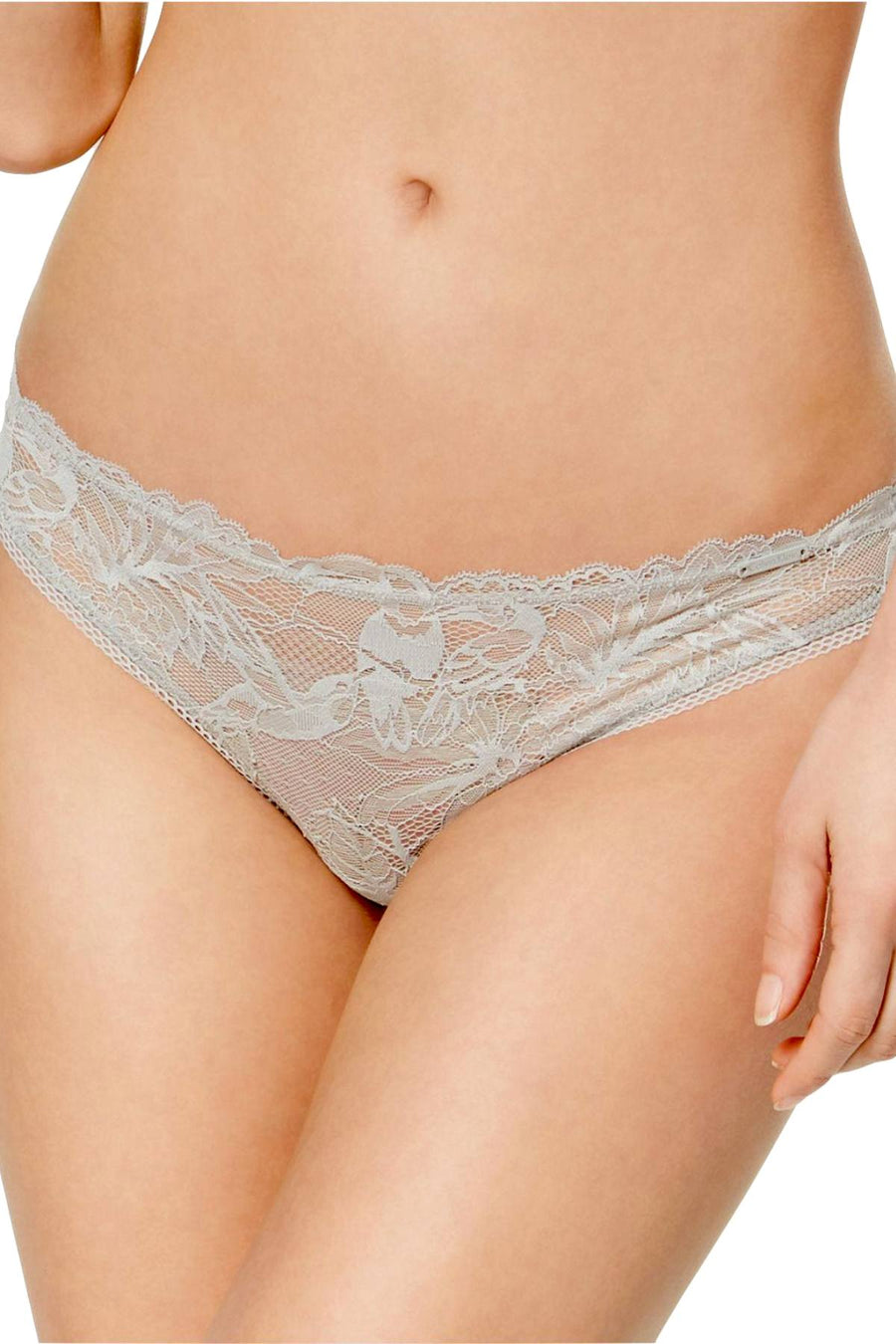 Calvin Klein Gaze-Grey Bird Lace Thong