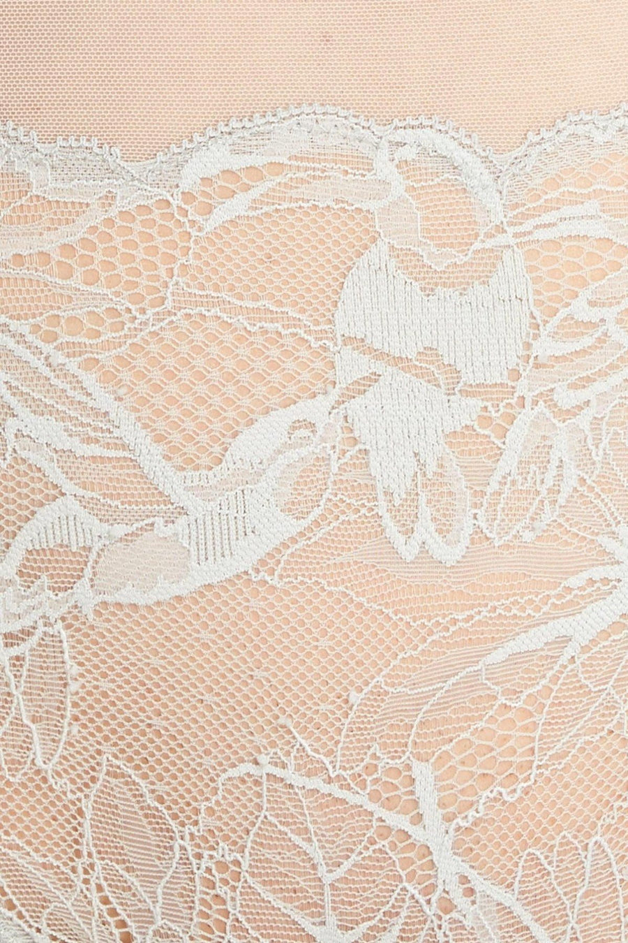 Calvin Klein Gaze-Grey Bird Sheer/Lace Bodysuit