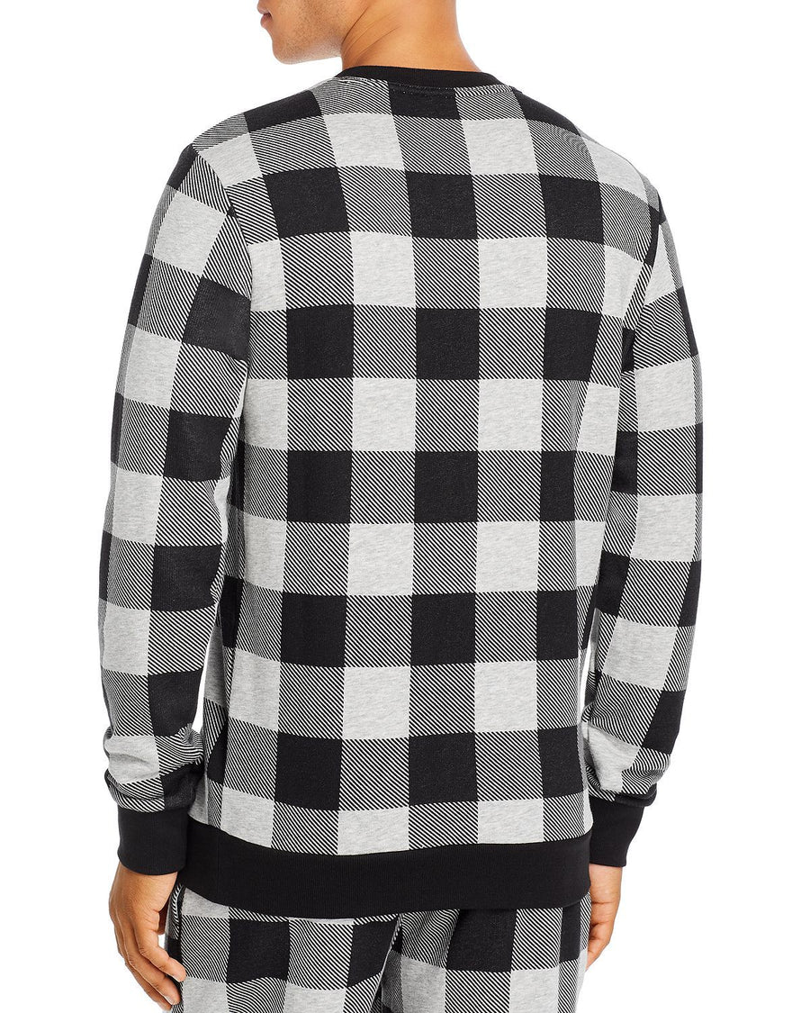 Calvin Klein Gingham Logo Sweatshirt Gray Plaid