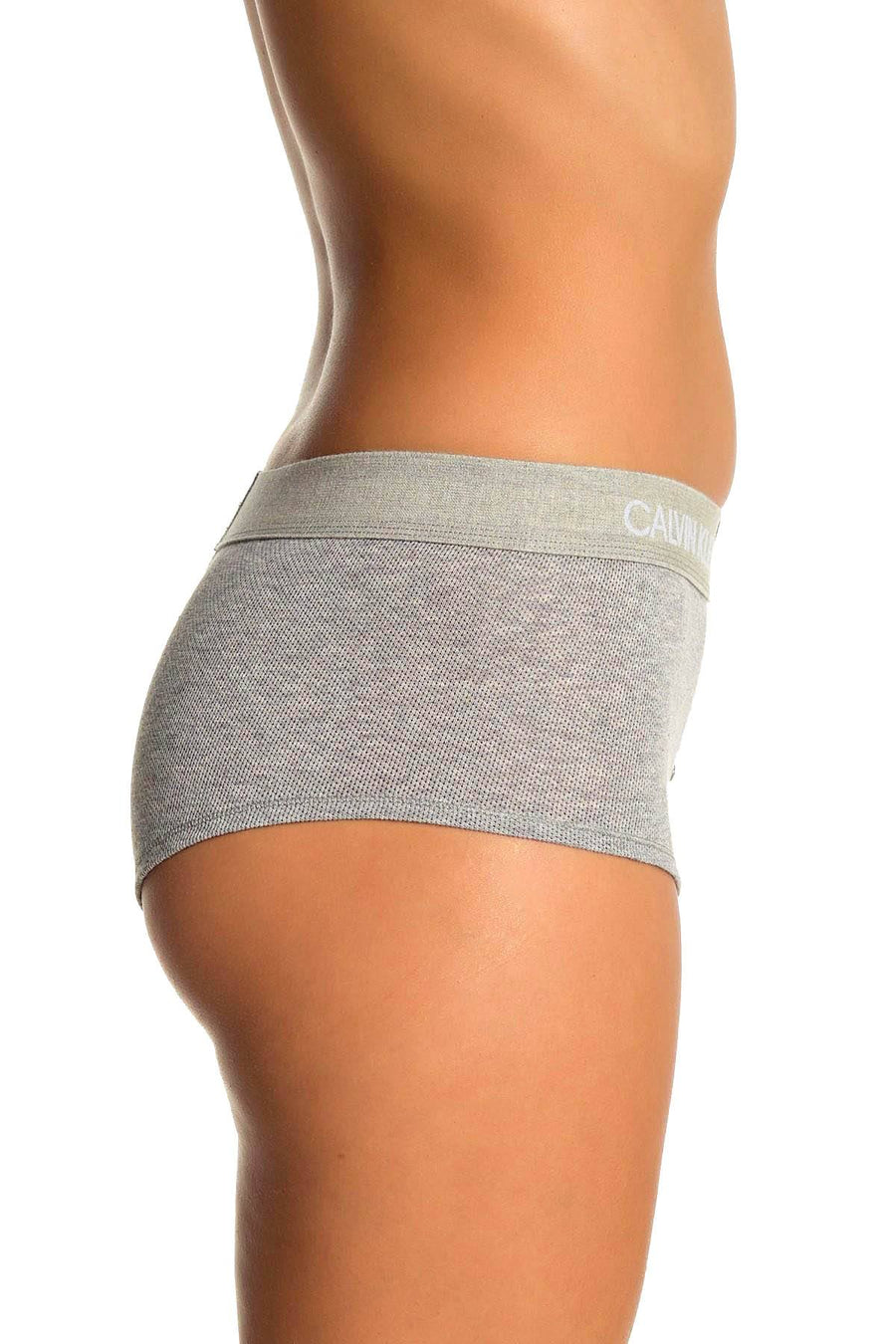 Calvin Klein Grey Heather Monogram Mesh Boyshort