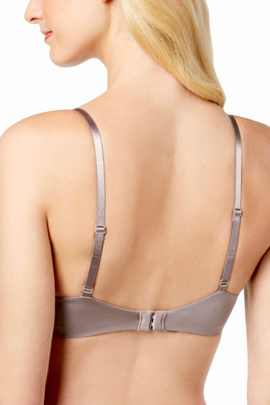 Calvin Klein Grey-Sand Seductive Comfort Lace Full-Coverage Bra