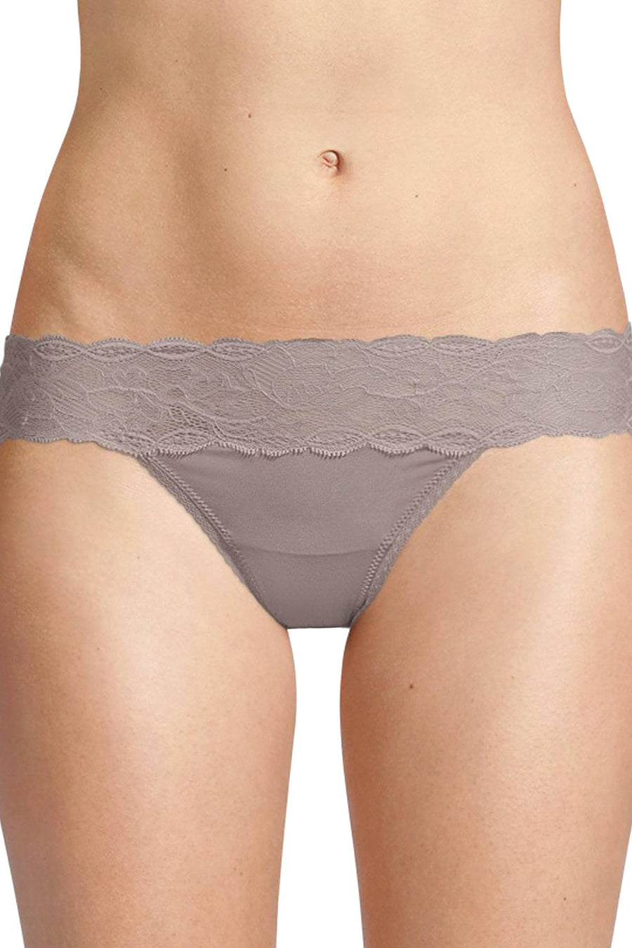Calvin Klein Grey-Sand Seductive Comfort Lace-Waist Brief