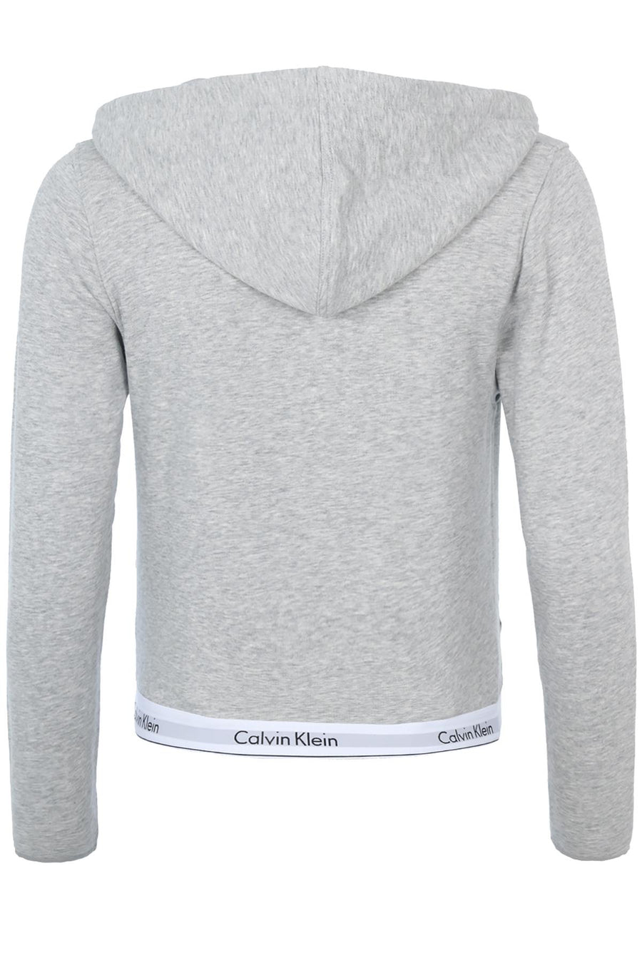 Calvin Klein Heather-Gray Modern Cotton-Blend Lounge Hoodie