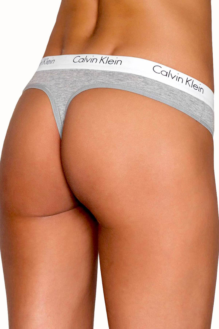 Calvin Klein Heather-Grey CK-One Logo Thong
