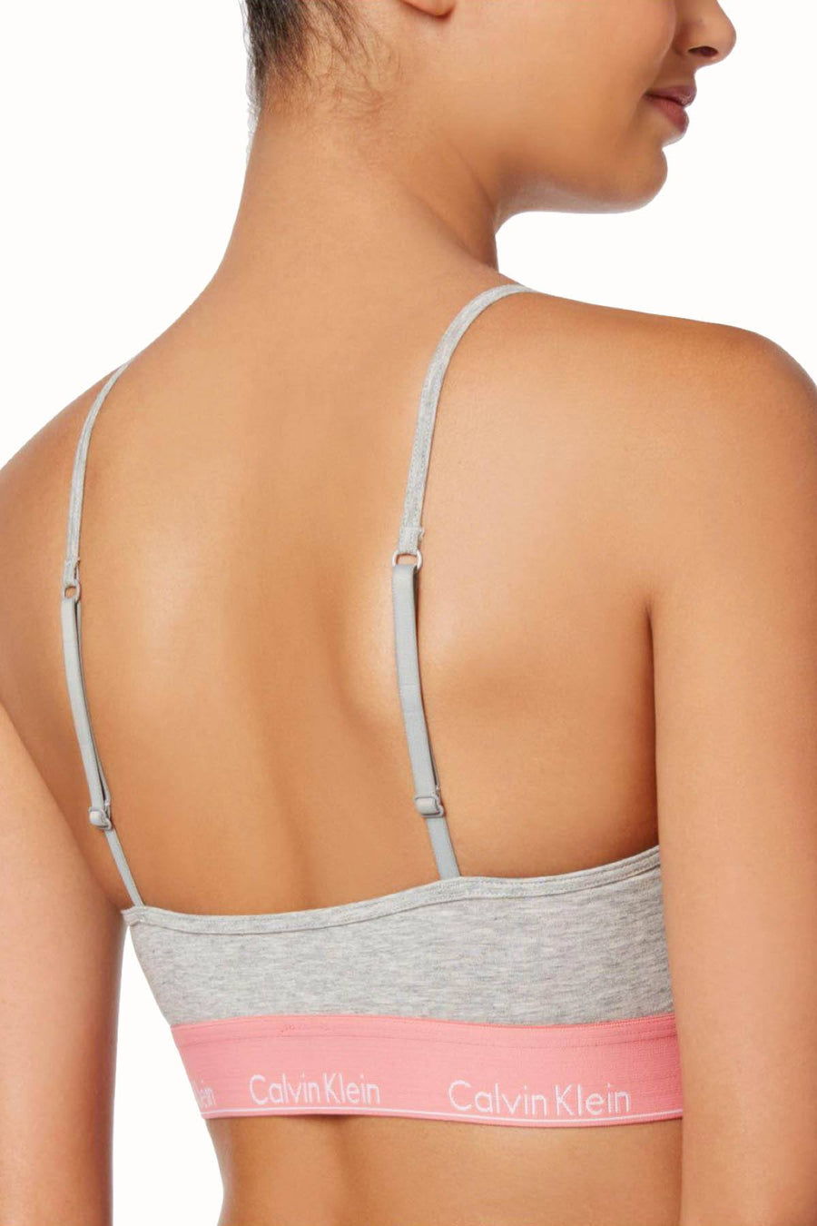 Calvin Klein Heather-Grey Modern Cotton Unlined Bralette