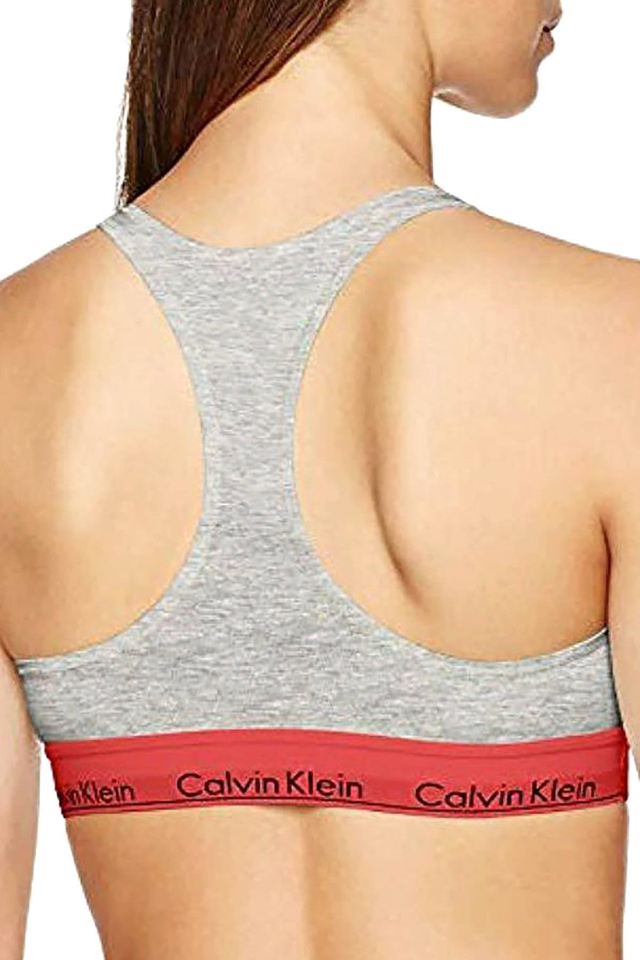 Calvin Klein Heather Grey/Red Modern Cotton/Modal Bralette