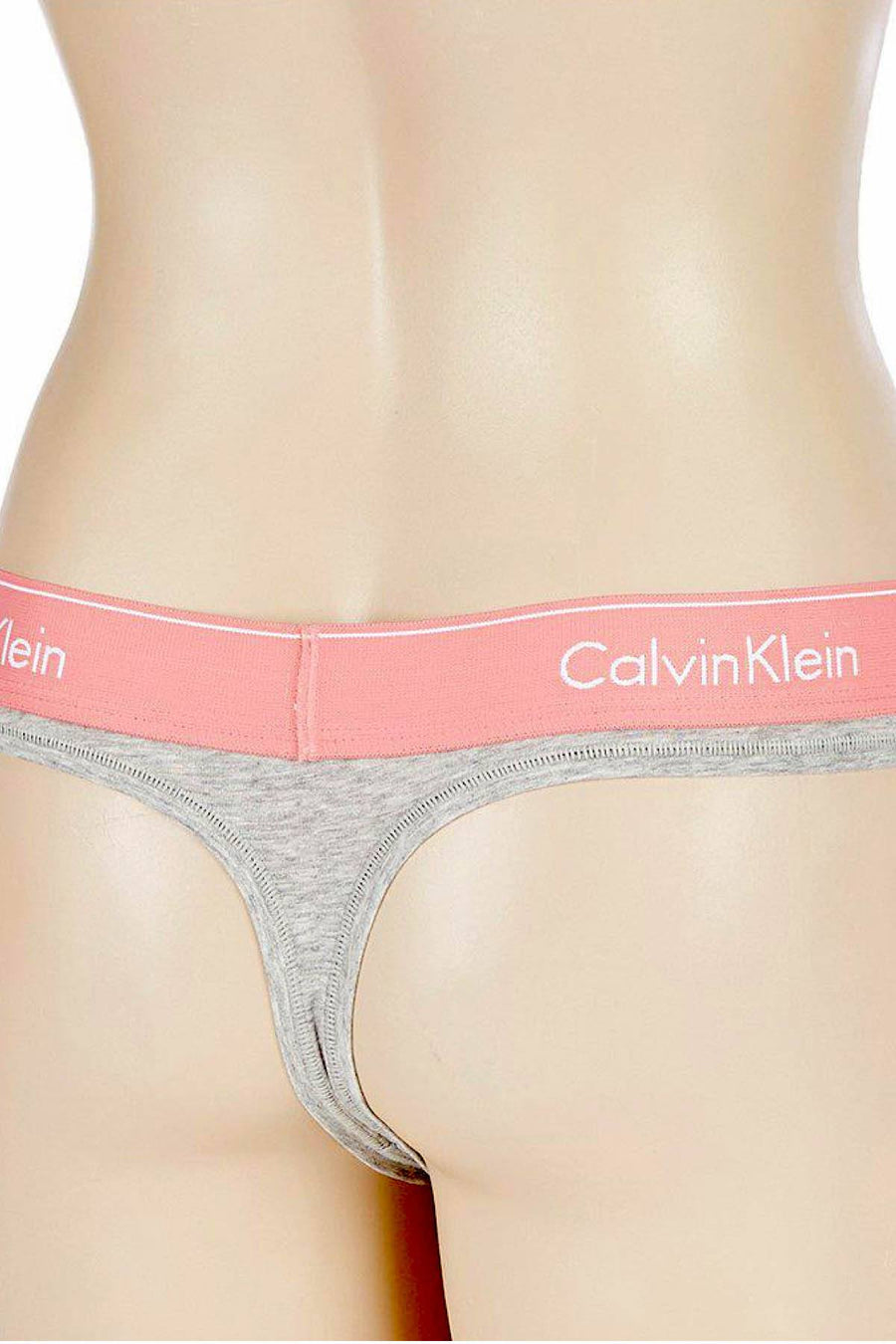 Calvin Klein Heather-Grey/Sensation-Pink Modern Cotton Thong