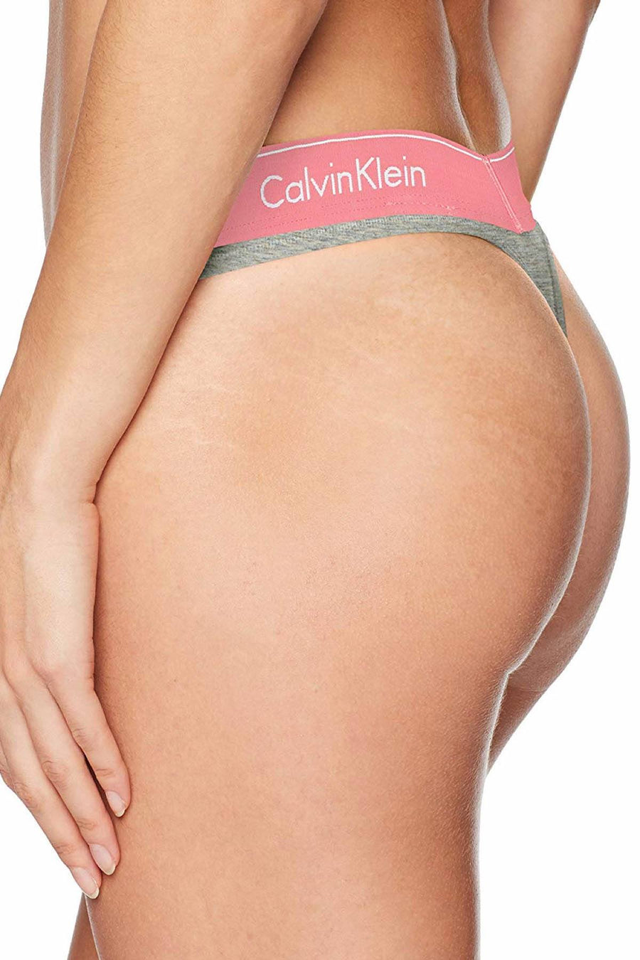Calvin Klein Heather-Grey/Sensation-Pink Modern Cotton Thong