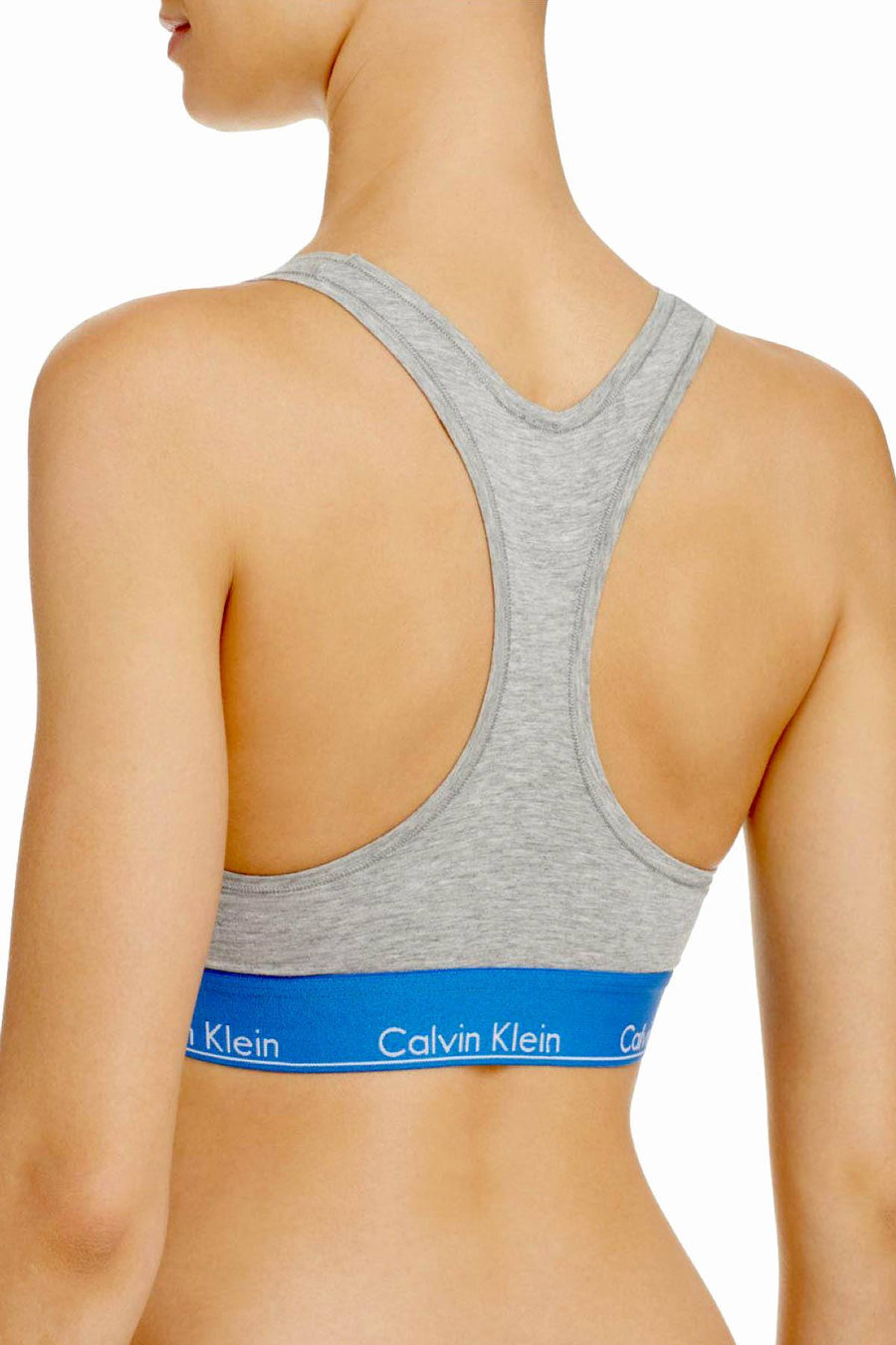 Calvin Klein Heather-Grey/Stella-Blue Modern Cotton Bralette