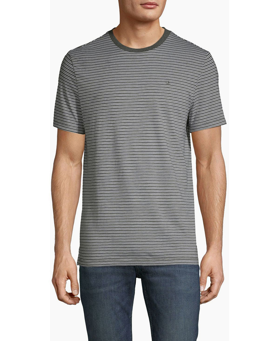Calvin Klein Heather Stripe Crewneck T-shirt Dark Cliff Heather Combo