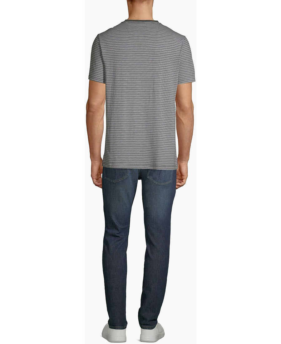 Calvin Klein Heather Stripe Crewneck T-shirt Dark Cliff Heather Combo