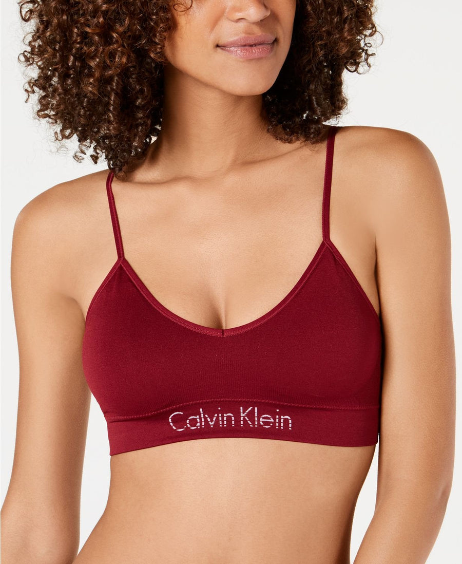 Calvin Klein Horizon Seamless Padded Bralette in Cranberry