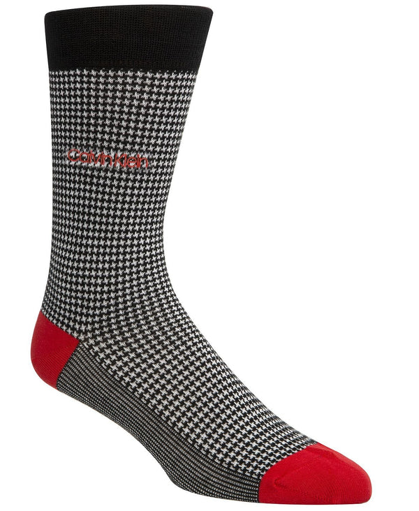 Calvin Klein Houndstooth Crew Socks Black/gray Heather