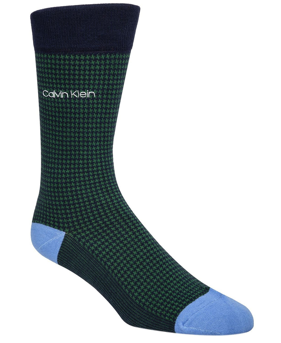 Calvin Klein Houndstooth Crew Socks Peacoat