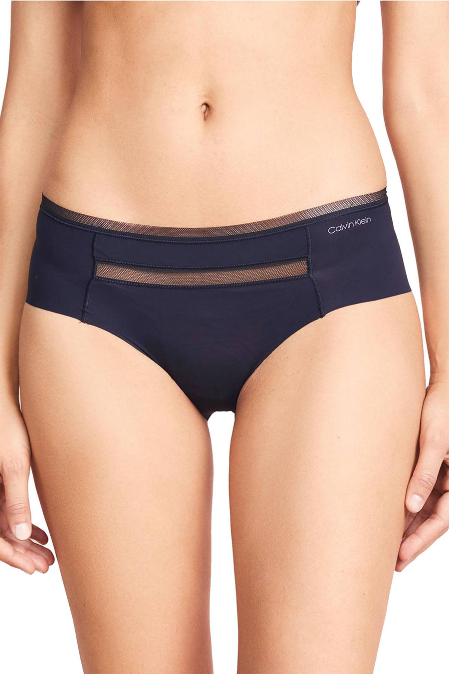 Calvin Klein Invisibles Mesh Trim Hipster in Shoreline