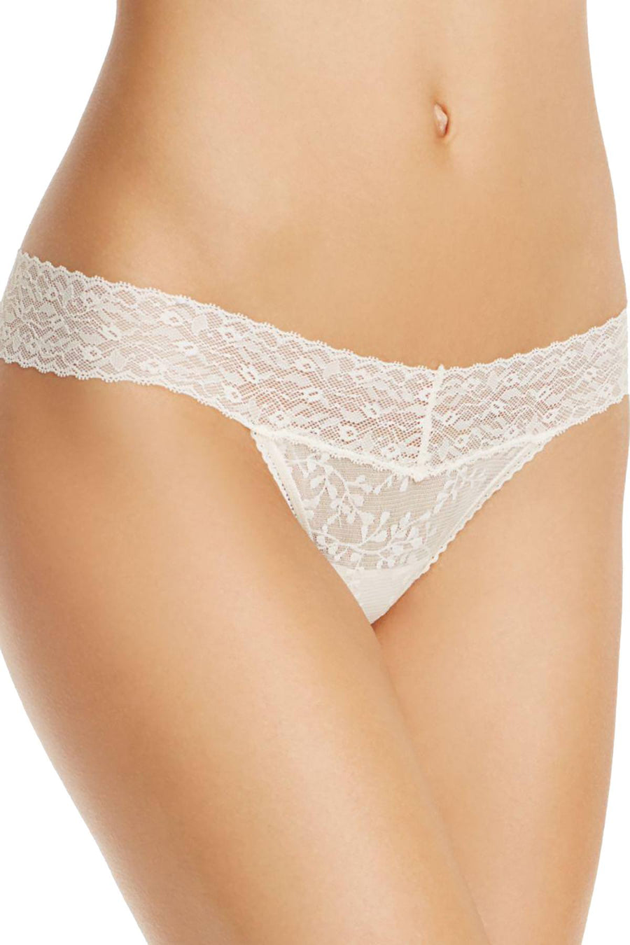 Calvin Klein Ivory Bare-Lace Thong