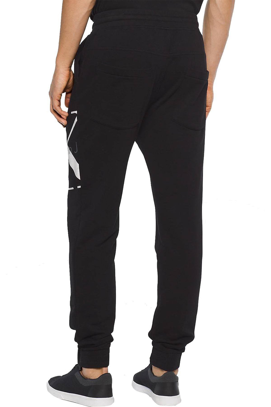 Calvin Klein Jeans Black Re-Issue Graphic-Print Logo Jogger Pant