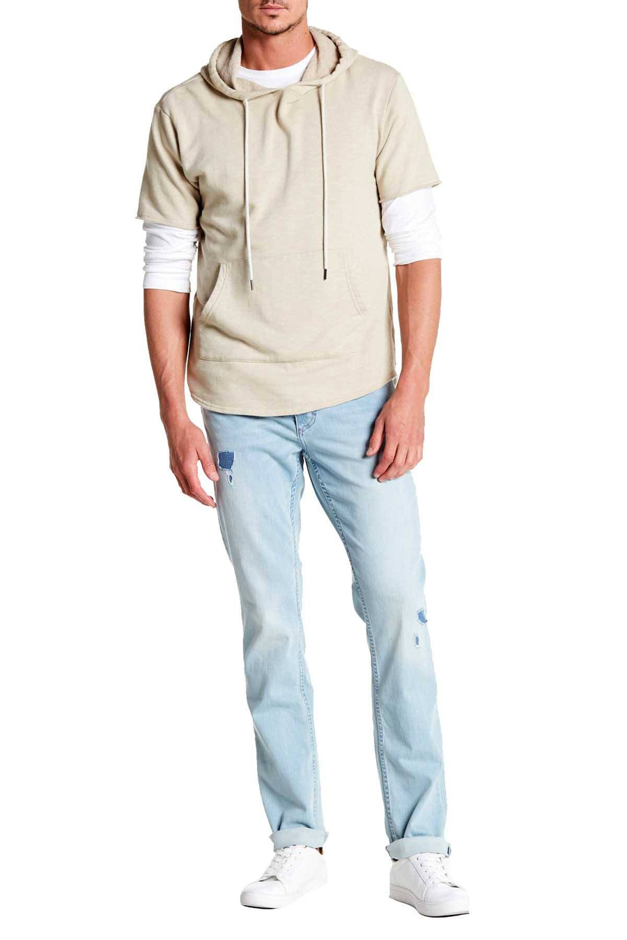 Calvin Klein Jeans Clear Sky Light Wash Slim Straight Stretch Jean
