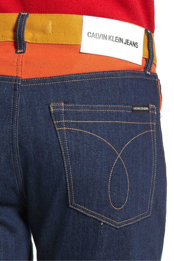 Calvin Klein Jeans Ukelely Patch Colorblocked Straight Fit Premium Italian Denim