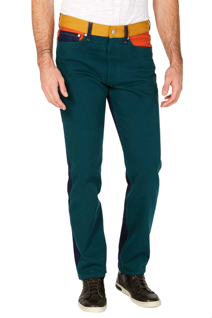 Calvin Klein Jeans Ukelely Patch Colorblocked Straight Fit Premium Italian Denim