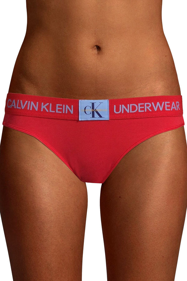 Calvin Klein Manic-Red Monogram Waist Bikini Brief