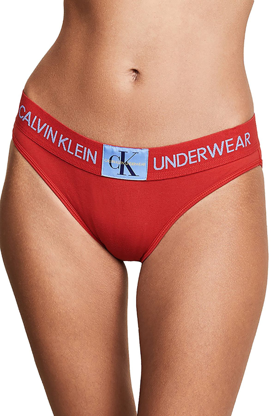 Calvin Klein Manic-Red Monogram Waist Bikini Brief