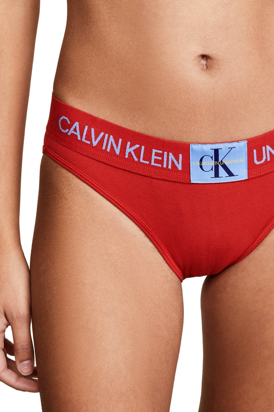 Calvin Klein Manic-Red Monogram Waist Bikini Brief