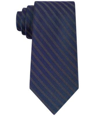 Calvin Klein Men's Graphite Glitter Striped Tie Purple