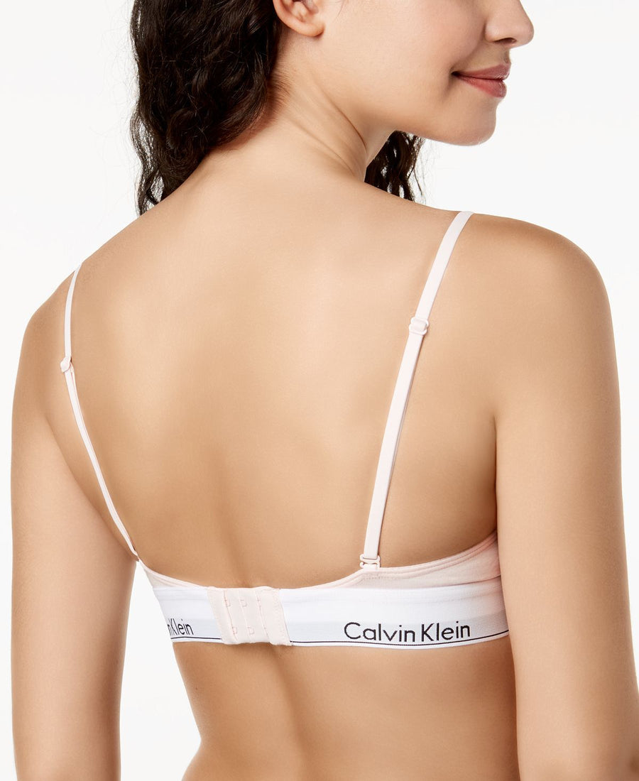 Calvin Klein Modern Cotton Logo-band Triangle Bralette Qf1061 Nympth's Thigh