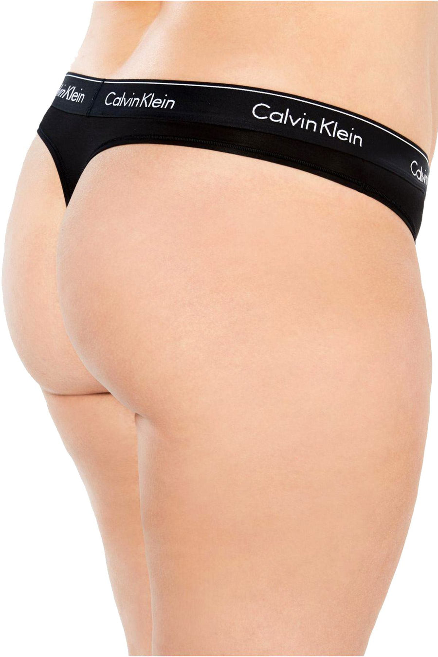 Calvin Klein PLUS Black/Black Modern Cotton/Modal Thong