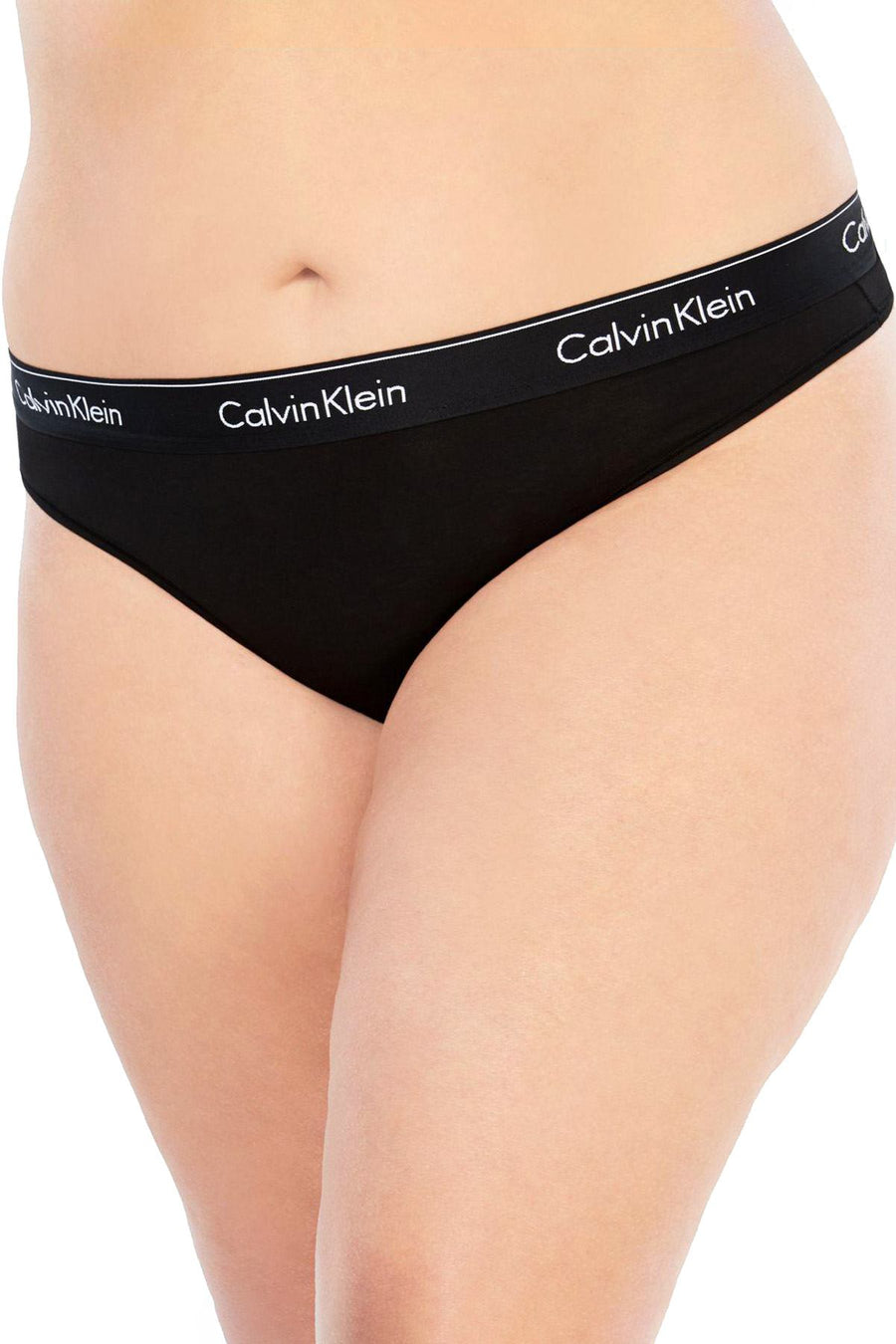 Calvin Klein PLUS Black/Black Modern Cotton/Modal Thong