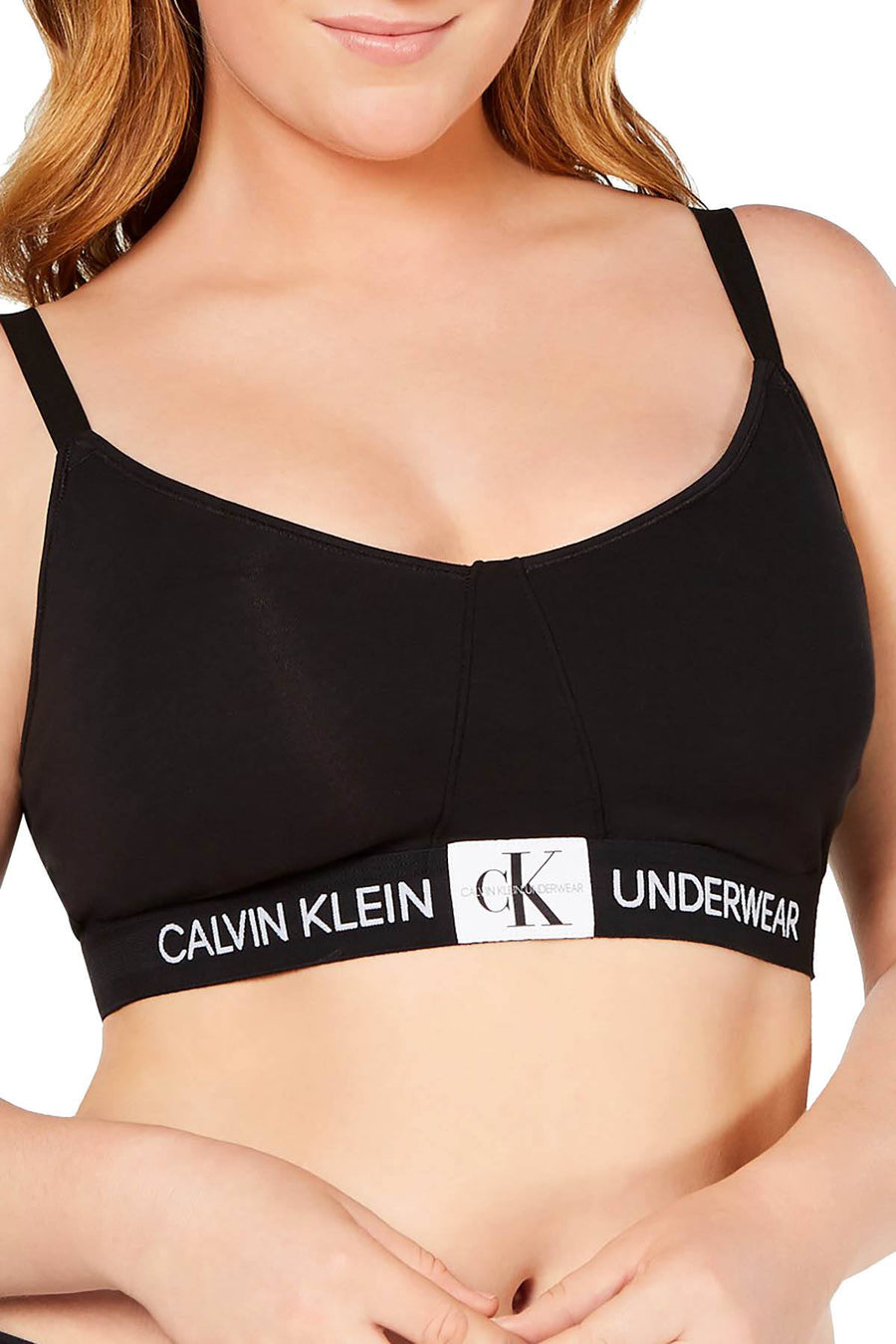 Calvin Klein PLUS Black Monogram Triangle Bralette