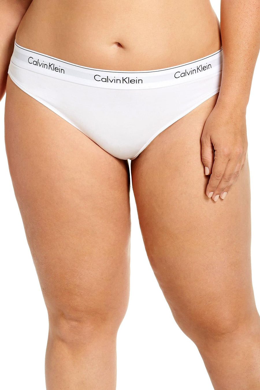 Calvin Klein PLUS White Modern Cotton/Modal Thong