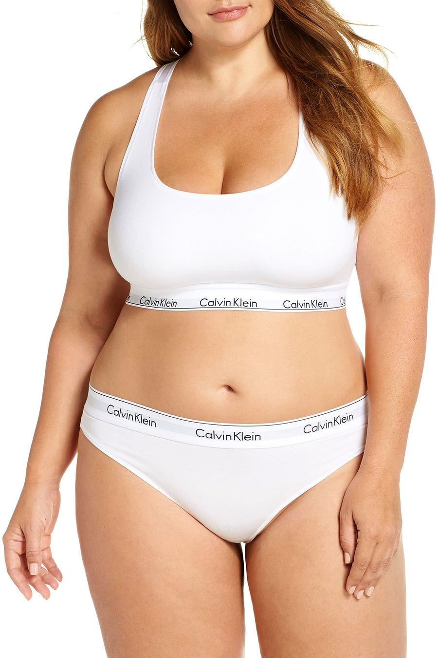 Calvin Klein PLUS White Modern Cotton/Modal Thong
