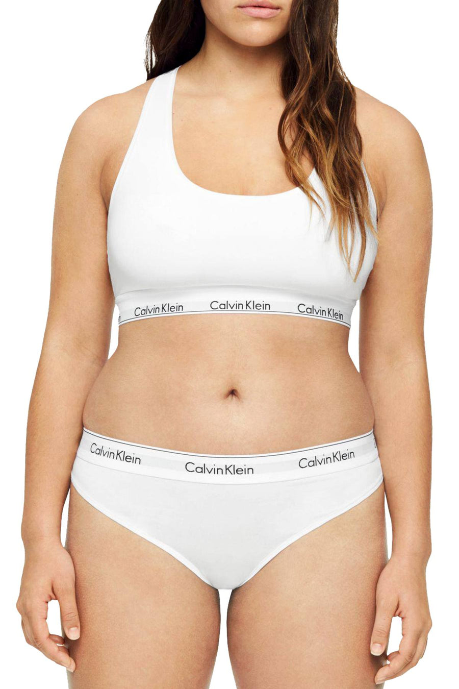 Calvin Klein PLUS White Modern Cotton/Modal Thong